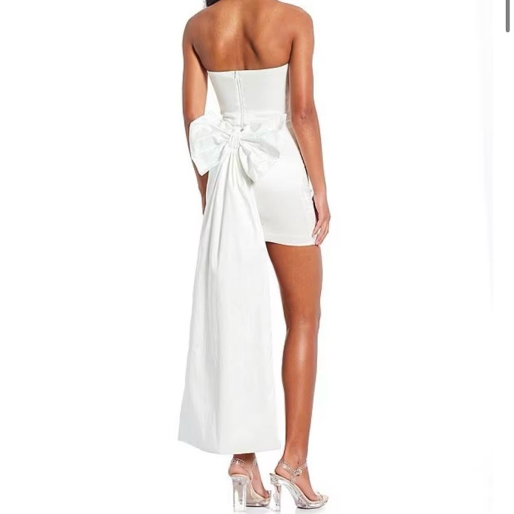 White Bow back mini dress from allison & Kelly